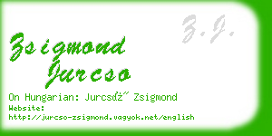 zsigmond jurcso business card