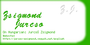 zsigmond jurcso business card